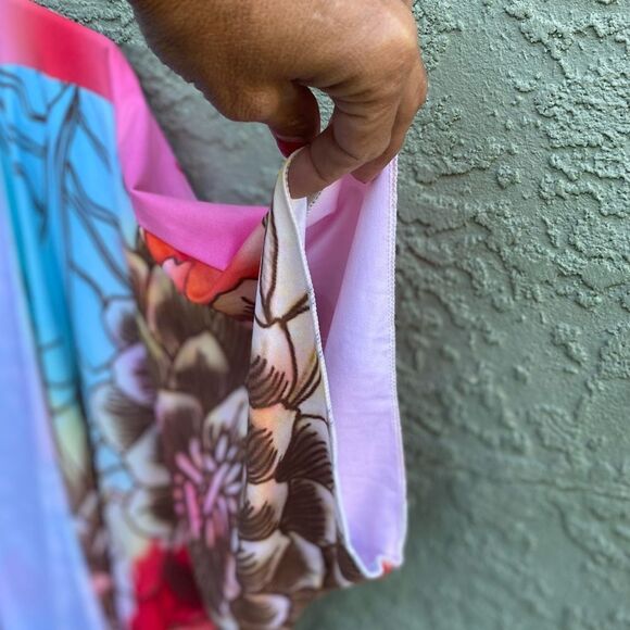 NWOT Carley Brown Designs Multicolored Flower CoverUp Kimono Shrug One Size - Picture 3 of 11